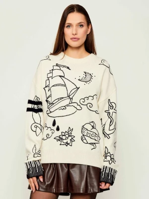 Pinko Wełniany sweter Andros | Loose fit