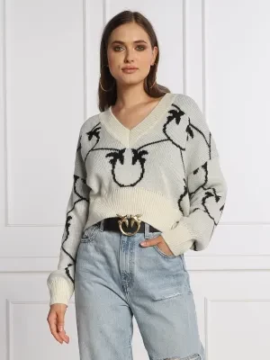 Pinko Wełniany sweter MIRARI | Cropped Fit