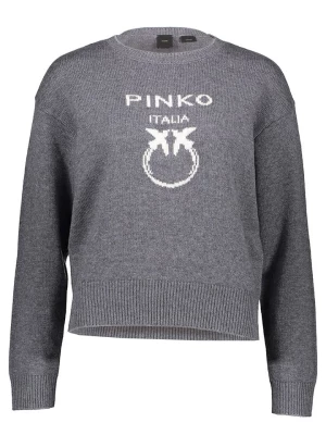 Pinko Wełniany sweter w kolorze szarym rozmiar: L
