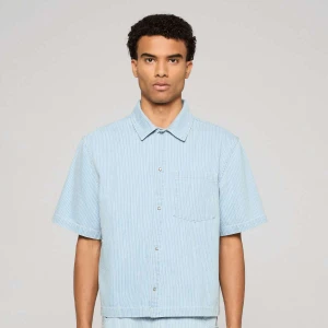 Pinstriped Casual Denim Overshirt Urban Classics