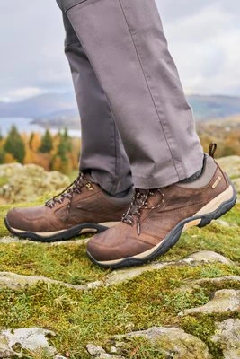 Pioneer II skórzane męskie wodoodporne buty trekkingowe Extreme - Brown Mountain Warehouse