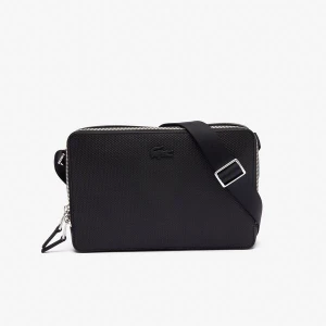 Pionowa Torba Na Ramię Unisex Chantaco Z Matowej Skóry Z Przeszyciami Lacoste