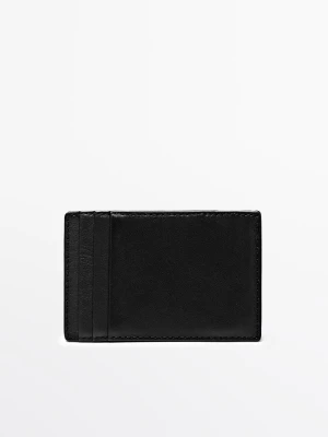 Pionowy Portfel „Magic” Ze Skóry Nappa - Czarny - - Massimo Dutti - Mężczyzna