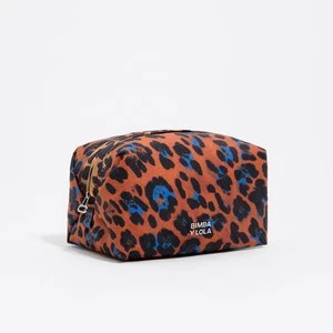 Saszetka nylon duża print Leopard siena BIMBA Y LOLA