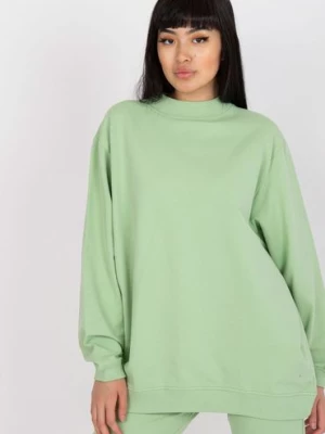 Pistacjowa dresowa bluza oversize z bawełny BASIC FEEL GOOD