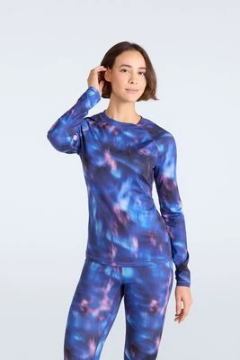 Piste — damski top termoaktywny z nadrukiem - Purple Animal