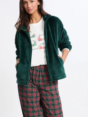 Zestaw piżamy 3-częściowy w kratę z bawełną Etam