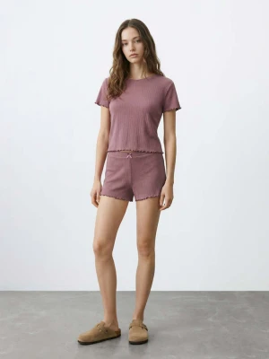 Piżama bawełniana z krótkimi nogawkami różowy - Dziewczyna - - MANGO TEEN