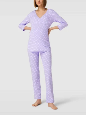 Piżama ciążowa z rękawem o dł. 3/4, o kroju odpowiednim do karmienia piersią Lascana