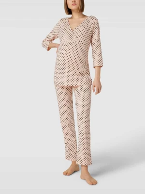 Piżama ciążowa z rękawem o dł. 3/4, o kroju odpowiednim do karmienia piersią Lascana