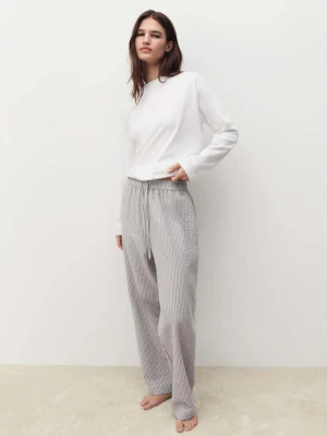 Piżama dwuczęściowa w paski z kory antracytowy - Kobieta - - MANGO