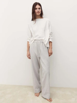 Piżama dwuczęściowa w paski z kory średni brązowy - Kobieta - - MANGO