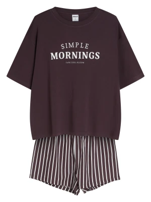 Piżama krótka MORNING Esotiq brązowy