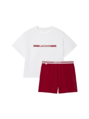 Piżama Lacoste biały