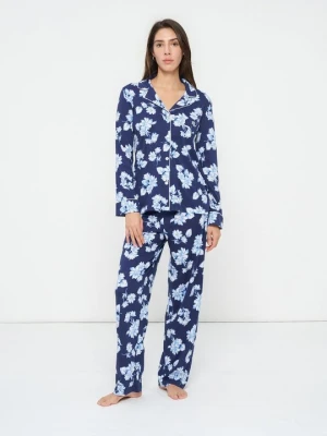 Piżama Lauren Ralph Lauren granatowy