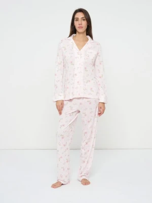 Piżama Lauren Ralph Lauren jasnoróżowy