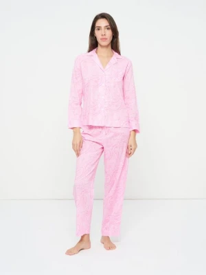 Piżama Lauren Ralph Lauren różowy