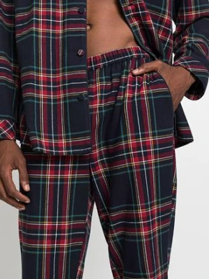 Piżama męska z miękkiej flaneli zapinana na guziki bonprix