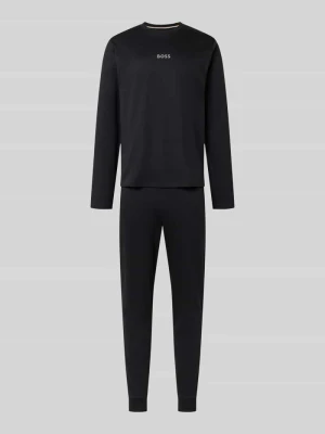 Piżama o kroju regular fit z czystej bawełny model ‘XMAS LONG SET’ Boss
