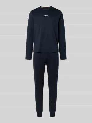 Piżama o kroju regular fit z czystej bawełny model ‘XMAS LONG SET’ Boss