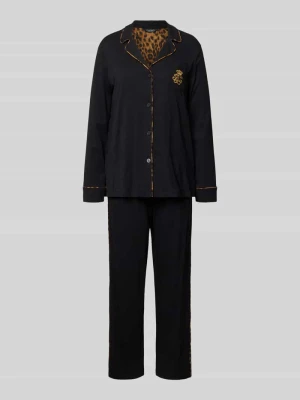 Piżama o kroju regular fit z kieszenią na piersi Lauren Ralph Lauren