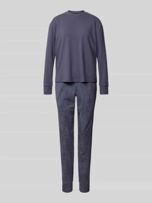 Piżama o kroju regular fit z okrągłym dekoltem Schiesser
