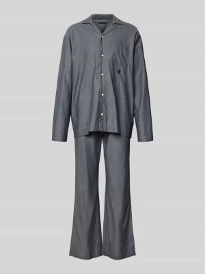 Piżama o kroju relaxed fit z czystej bawełny model ‘HERRINGBONE’ Tommy Hilfiger