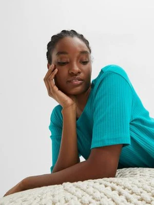 Piżama /strój domowy w prążek, ze spodniami typu culotte bonprix