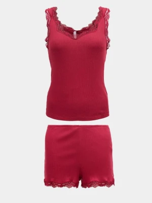 Piżama Tommy Hilfiger czerwony