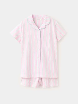 Piżama w paski z krótkimi nogawkami jasny/pastelowa purpura - Dzieci - lata - MANGO KIDS
