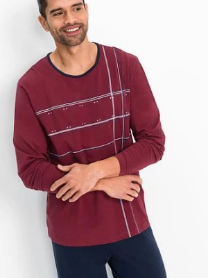 Piżama z bawełną i długimi rękawami bonprix