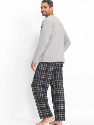 Piżama z bawełny organicznej z długim rękawem bonprix