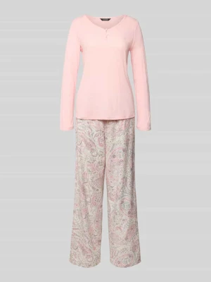 Piżama z dekoltem w serek Lauren Ralph Lauren