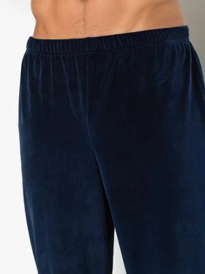 Piżama z długim rękawem z miękkiego weluru nicki bonprix