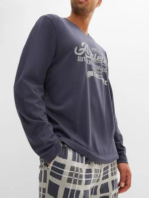 Piżama z długimi rękawami z czystej bawełny organicznej bonprix