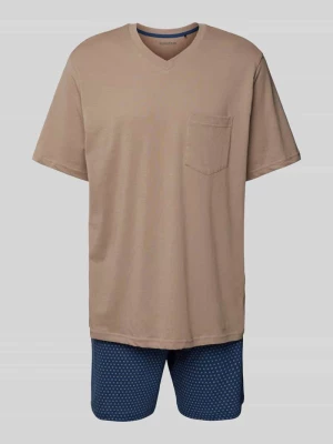 Piżama z kieszenią na piersi model ‘Comfort Essentials’ Schiesser