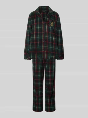 Piżama z kołnierzem z połami Lauren Ralph Lauren
