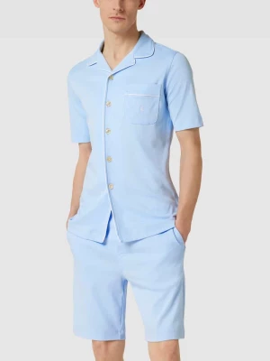 Piżama z kołnierzem z połami model ‘JERSEY PIPING’ Polo Ralph Lauren Underwear