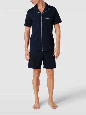 Piżama z kołnierzem z połami Schiesser