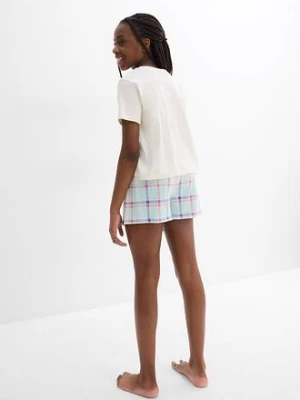 Piżama z krótkimi spodniami z czystej bawełny organicznej (4 części) bonprix