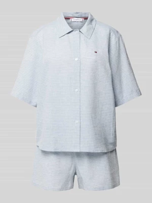 Piżama z mieszanki lnu i bawełny ze wzorem w paski Tommy Hilfiger
