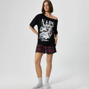 Piżama z nadrukiem kotów House