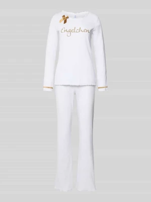 Piżama z ozdobną kokardą o kroju regular fit model ‘Engelchen’ LOUIS & LOUISA