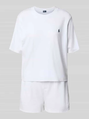 Piżama z wyhaftowanym logo i elastycznym paskiem z logo Polo Ralph Lauren