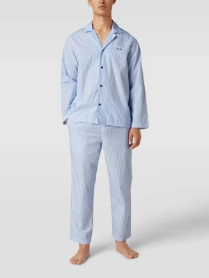 Piżama z wyhaftowanym logo model ‘Stripe Pyjama’ Boss