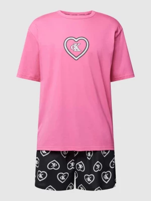 Piżama z wyhaftowanym motywem i logo Calvin Klein Underwear