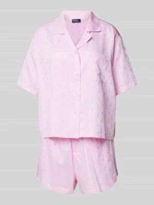 Piżama ze wzorem z logo na całej powierzchni Polo Ralph Lauren