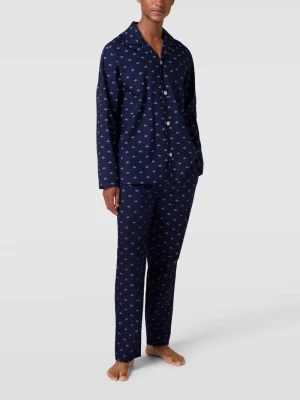Piżama ze wzorem z logo na całej powierzchni Polo Ralph Lauren Underwear