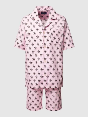Piżama ze wzorem z logo na całej powierzchni Polo Ralph Lauren Underwear