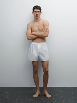 Gładkie Bokserki Ze 100% Bawełny - Biały - - Massimo Dutti - Mężczyzna